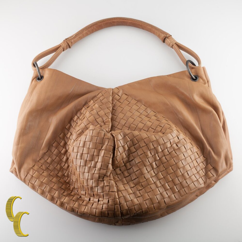 Bottega Veneta Leather Intrecciato Nappa Aquilone Fortune Cookie Hobo Bag Purse - Picture 3 of 6